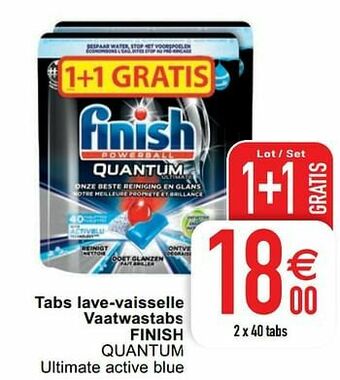 Cora Tabs lave-vaisselle vaatwastabs finish quantum aanbieding