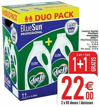 Cora Lessive liquide vloeibaar wasmiddel dreft professional aanbieding