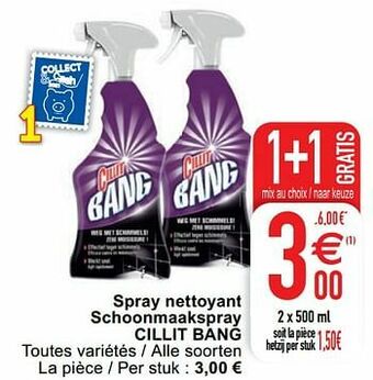 Cora Spray nettoyant schoonmaakspray cillit bang aanbieding