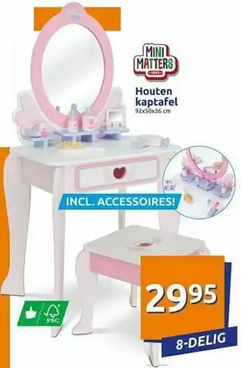 Action Houten kaptafel aanbieding