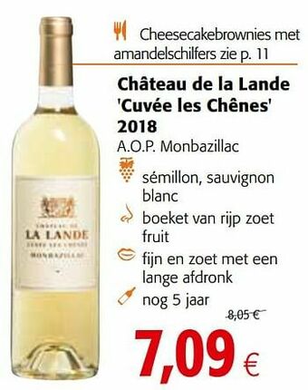 Colruyt Château de la lande cuvée les chênes 2018 a.o.p. monbazillac aanbieding