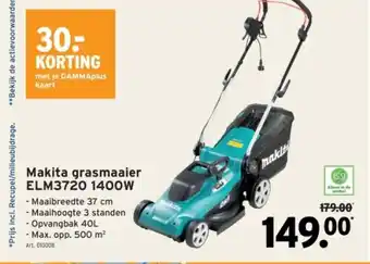 GAMMA Makita grasmaaier ELM3720 1400W aanbieding