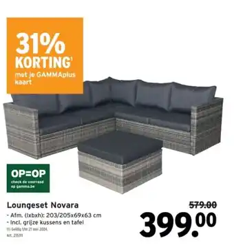 GAMMA Loungeset Novara aanbieding