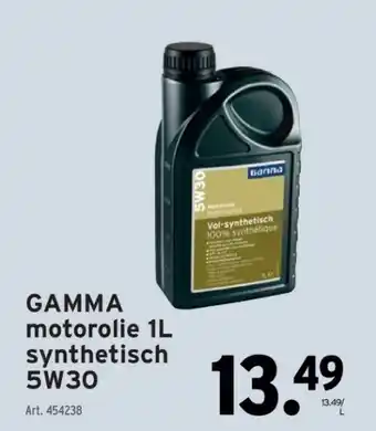 GAMMA GAMMA motorolie 1L synthetisch 5W30 aanbieding