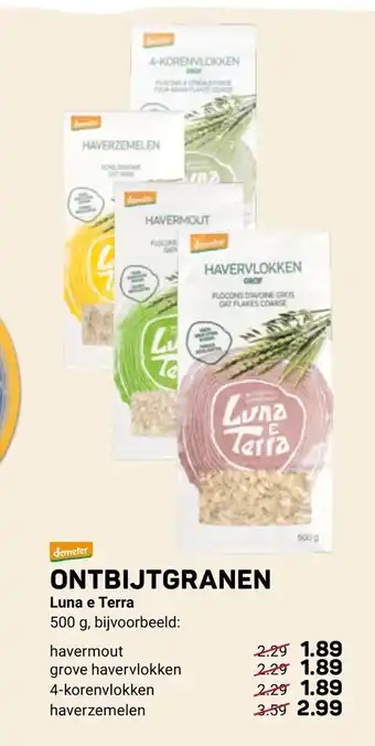 Ekoplaza Ontbijtgranen Luna e Terra 500g Havermout aanbieding