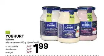 Ekoplaza Yoghurt Sobbeke 500g aanbieding