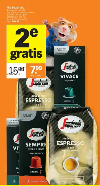 Albert Heijn Alle Segafredo Voor 2 stuks aanbieding