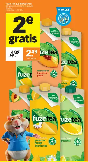 Albert Heijn Fuze Tea 1,5 Literpakken Voor 2 stuks aanbieding