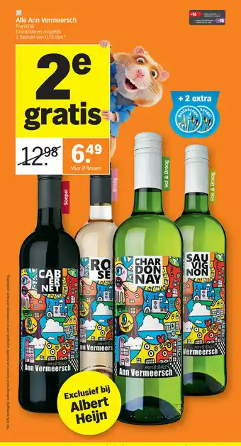 Albert Heijn Alle Ann Vermeersch Voor 2 flessen aanbieding