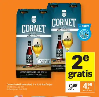 Albert Heijn Cornet Oaked Alcoholvrij 4 x 0,33 Literflesjes Voor 2 sets aanbieding