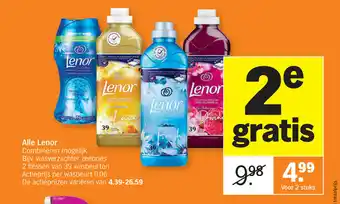 Albert Heijn Alle Lenor Voor 2 stuks aanbieding