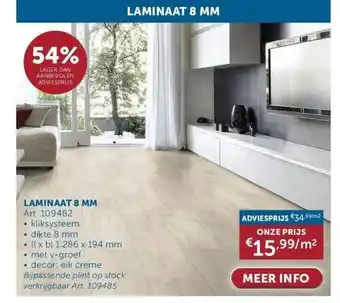 Zelfbouwmarkt LAMINAAT 8 MM aanbieding