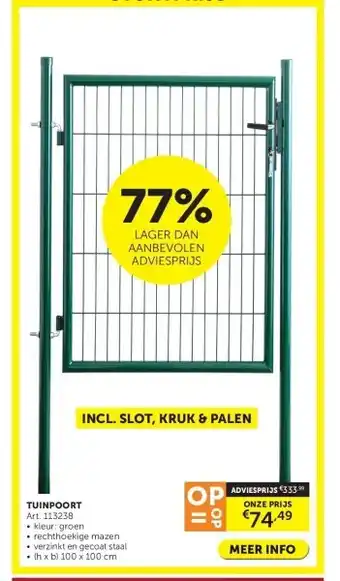 Zelfbouwmarkt TUINPOORT aanbieding