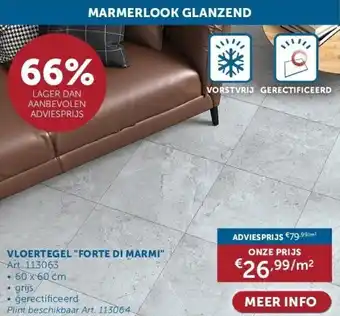 Zelfbouwmarkt VLOERTEGEL FORTE DI MARMI aanbieding