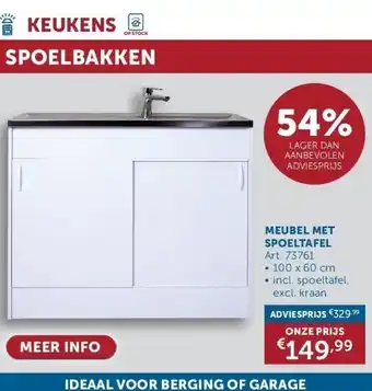 Zelfbouwmarkt MEUBEL MET SPOELTAFEL aanbieding