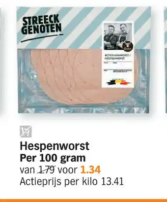 Hespenworst per 100 gram
