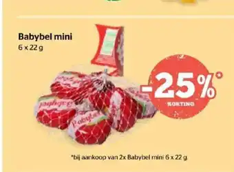 Spar Babybel Mini 6 x 22g aanbieding