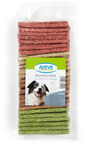 AVEVE Hondensnack mengeling munchy sticks 100 stuks aanbieding