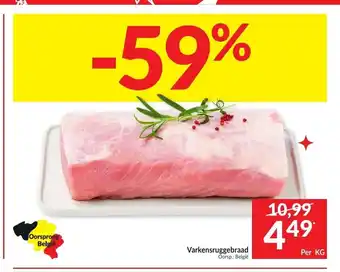 Intermarché Varkensruggebraad per 1kg aanbieding