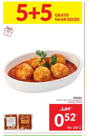 Intermarché Balletjes 100g aanbieding