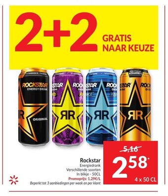 Intermarché Rockstar 4 x 50cl aanbieding