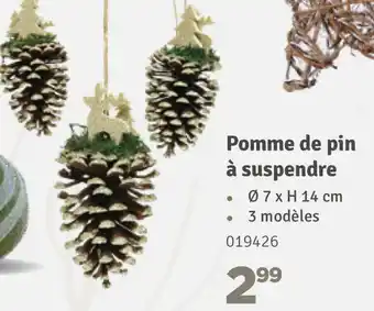 Pomme de pin a suspendre
