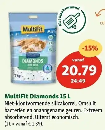 Maxi Zoo MultiFit Diamonds 15 L aanbieding