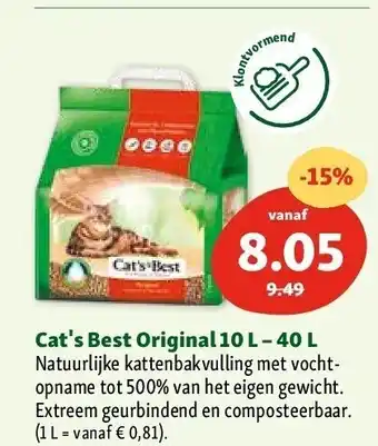 Maxi Zoo Cat's Best Original 10 L - 40 L aanbieding