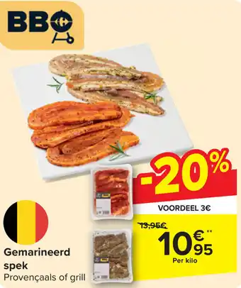 Carrefour Gemarineerd spek aanbieding