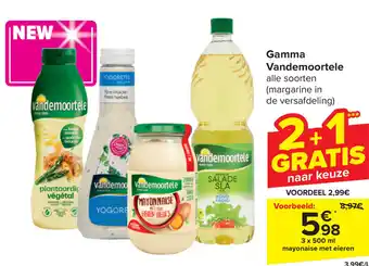 Carrefour Vandemoortele Gamma 3x 500ml aanbieding