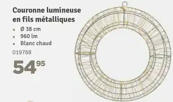 Mr Bricolage Couronne lumineuse en fils metalliques aanbieding