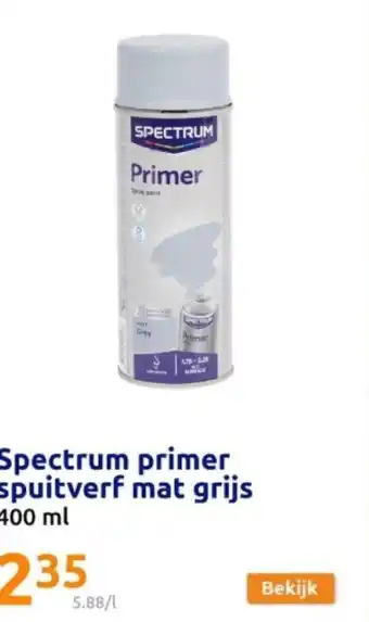 Action Spectrum primer spuitverf mat grijs 400ml aanbieding