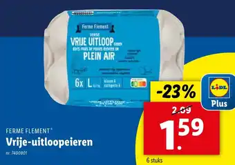 Lidl FERME FLEMENT Vrije-uitloopeieren nr.7400801 aanbieding