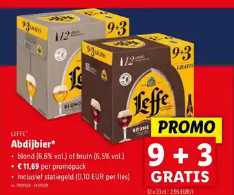 Lidl Leffe Abdijbier 12 x 33cl aanbieding