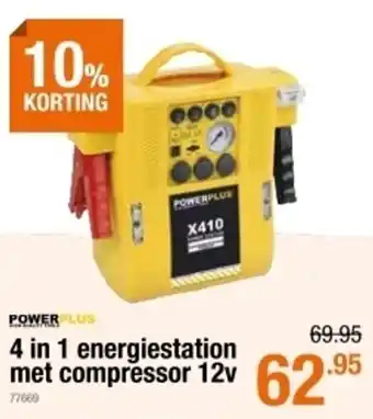 Cevo 4 in 1 energiestation met compressor 12v aanbieding