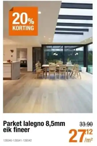 Cevo Parket lalegno 8,5mm eik fineer aanbieding