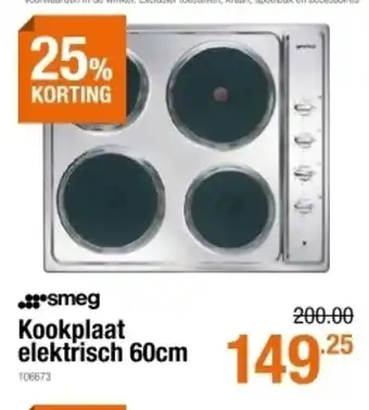 Kookplaat elektrisch 60cm