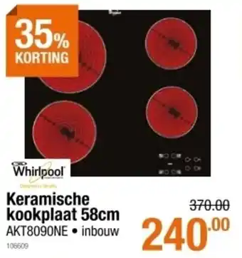Keramische kookplaat 58cm