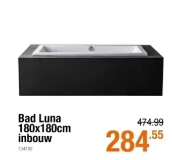 Bad Luna 180 x 180cm inbouw