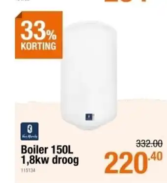 Boiler 150L 1,8kw droog