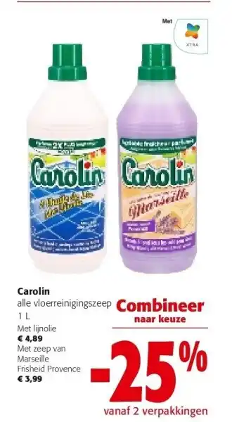 Colruyt Carolin alle vloerreinigingszeep 1 L aanbieding