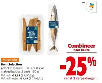 Colruyt Boni Selection gerookte makreel 1 stuk 300 g aanbieding