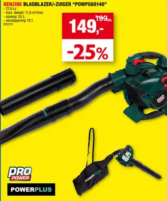 Hubo Benzine Bladblazer/-zuiger "POWPG60140" aanbieding