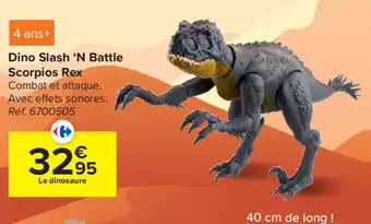 Carrefour Dino Slash 'N Battle Scorpios Rex aanbieding