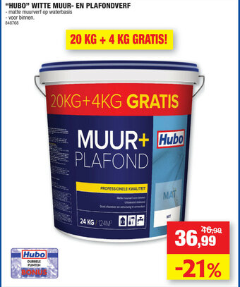 Hubo "Hubo" Witte Muur- en plafondverf aanbieding