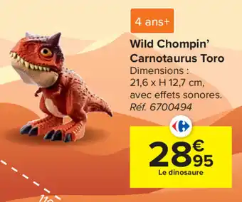 Carrefour Wild Chompin' Carnotaurus Toro aanbieding