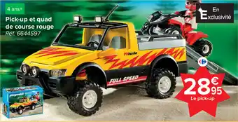 Carrefour Pick-up et quad de course rouge aanbieding