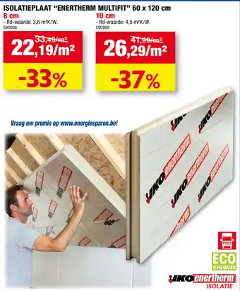 Hubo Isolatieplaat "Enertherm Multifit" 60 x 120cm aanbieding