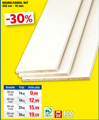 Hubo Meubelpaneel Wit 250 cm - 18 mm aanbieding