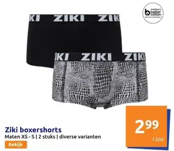 Action Ziki boxershorts aanbieding